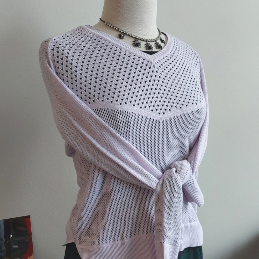 Knit and Lace Pink Longsleeve - y2k Girlcore